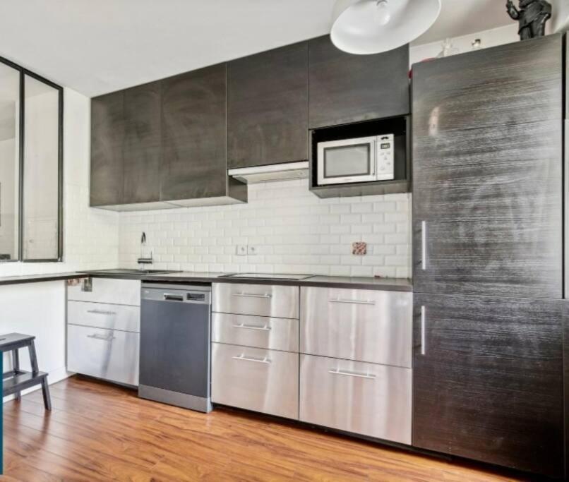 Paris : Appartement Familial Avec Parking Prive Кліші Екстер'єр фото